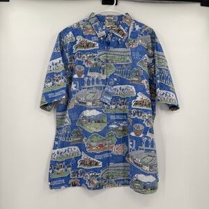 Reyn spooner university blue multicolor button down nwt‎ 3xl